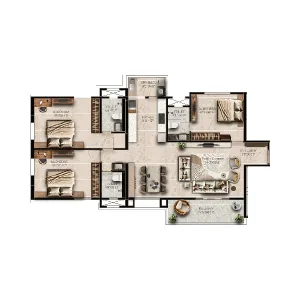 Icon Avanza Balewadi 3 BHK Floorplan